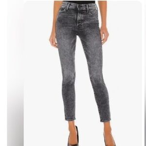 Eileen Fisher Grayish Black Acid Wash Velvet Skinny Jeans - Size 4